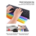 thumbnail image 2 of Juguete Sensorial Arco Iris Teclado En Forma De Burbuja De Silicona Juguete De Descompresión Para Niños Adultos Vogacara FN006143-00, 2 of 6