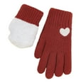 thumbnail image 2 of absanyy Women's Winter Gloves, Touchscreen Compatible, Cute Heart Pattern, Red, One Size Fits Most, Fleece Lined for Warmth & Daily Use, 2 of 3