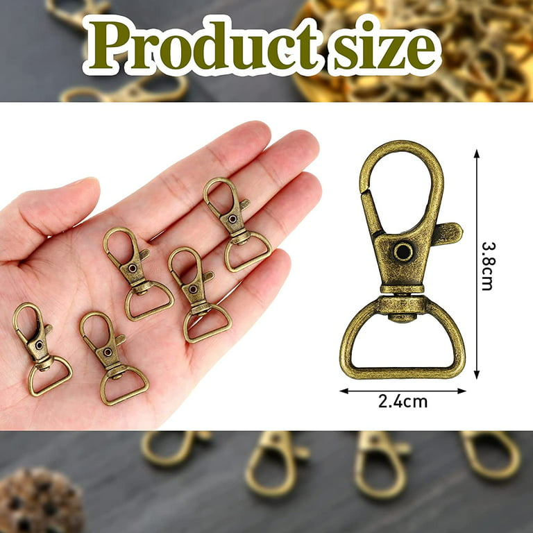 Goyunwell Swivel Lobster Claw Clasps 1 inch 20Pcs Curved Lobster Clasp  Swivel Keychain Clasp Oval Ring Swivel Snap Hooks for Strap Bag Purse  Hardware