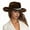 Coffee, variant on Womens Mens Western Cowboy Jazz Top Hat Flash Bride Hat Holiday Crazy Top Hat Country Concert Rodeo Dress Up