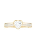 thumbnail image 5 of Rosec Jewels Lab Grown Diamond Heart Engagement Ring with Side Stones - 5 mm - EF-VS Quality, 10K Yellow Gold, US 6.50, 5 of 9