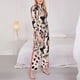 thumbnail image 3 of Fotbe Pink Cheetah Art Conjunto de Pijama de Manga Larga para Mujer con Estampado, Ropa de Dormir de 2 Piezas, Conjunto de Casa Suave y Cómodo con Bolsillos-Small, 3 of 7