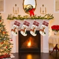 thumbnail image 4 of Luoshdecor Christmas Stockings,9 in Cute Santa Snowman Deer Gift Plaid Cuff Stocking for Holiday Xmas Party, 4 of 6
