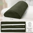 thumbnail image 2 of Recliner Foot Pillow Cushion High Resilience Sherpa Memory Foam Bolster Sleeping Rest Multipurpose Half Roll Leg Pillow Suitable for Bed Chair Sofa Headrest Back Lumbar Leg Support(Army Green), 2 of 6
