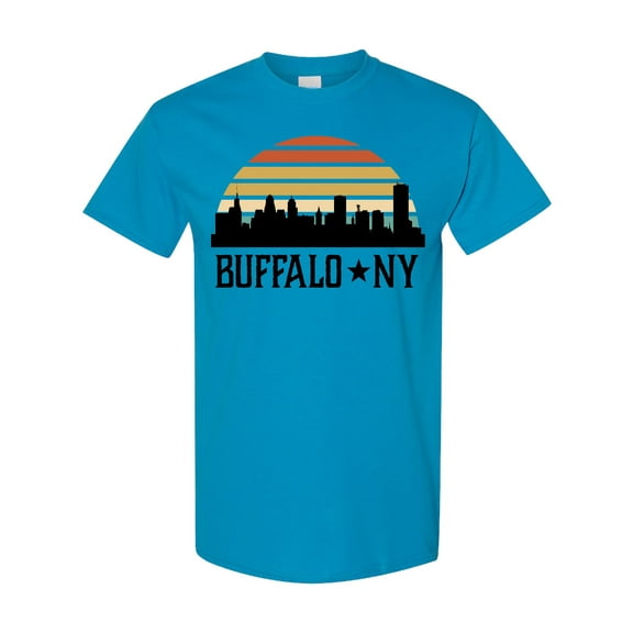 Inktastic Buffalo New York Skyline Retro T-Shirt