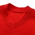 thumbnail image 4 of Toddler Boys Girls School Uniform Sweater Vest V-Neck Soft Cotton Pullover Tops Solid Color Breathable Knit Sleeveless Sweaters, 4 of 9