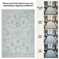 thumbnail image 6 of GLN Rugs Palmyra - Indoor, Machine Washable Area Rug 3'x5' Moroccon Gray Home Carpet, 6 of 8