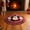Red, variant on Christmas Round Rugs Non-Slip - Xmas Optical Illusions Carpet for Living Room Bedroom - Washable Crystal Velvet Holiday Decor (60x60cm)