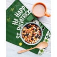 thumbnail image 3 of St. Patrick's Day Kitchen Dish Towels for Drying Dishes Set of 2, Lucky Shamrock Gnomes Gold Coin Spring Green Waffle Weave Microfiber Hand Tea Bathroom Towels Quick Dry & Absorbent Towel 12x12, 3 of 7