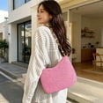 thumbnail image 4 of Straw Shoulder Bag for Women Summer Small Boho Woven Shoulder Purse Beach Vacation Tote Bag Handbag, 4 of 6