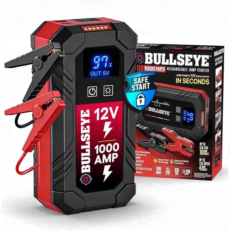 Bullseye Pro 1000A Jump Starter, Portable Booster with Cables photo 7