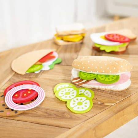 Melissa & Doug Felt Food Sandwich Play Food Set - 33 Pieces