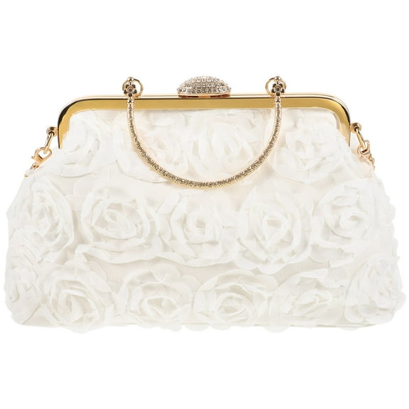 Hemoton Women Evening Clutch Women Fashionable Clutch Purse with Chain for Prom Wedding Party