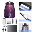 thumbnail image 5 of Lafuoo Thunderstorm Violet Purple Pattern Casual Backpack, Large Capacity Adjustable Shoulder Strap Computer Backpack, Unisex, Suitable for Campus, Business,Travel-One Size, 5 of 6