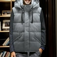 thumbnail image 2 of Durtebeua Plus Size Mens Lightweight Down Puffer Vest Jacket Men Winter Casual Outdoor Sleeveless Z02-Grey,L, 2 of 7