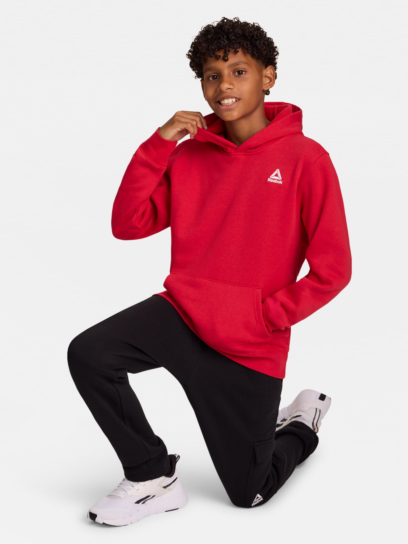 Reebok Boy's Athletic Game Day Fleece Pullover Hoodie, Sizes 4-18