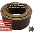 thumbnail image 3 of ELW Brown Latigo Leather 9-10oz 3.6-4mm Straps, Belts, Strips3" 7.6cm84" 2.14m Long Long Full Grain Leather Cowhide Tooling Leather Heavy Weight, 3 of 5