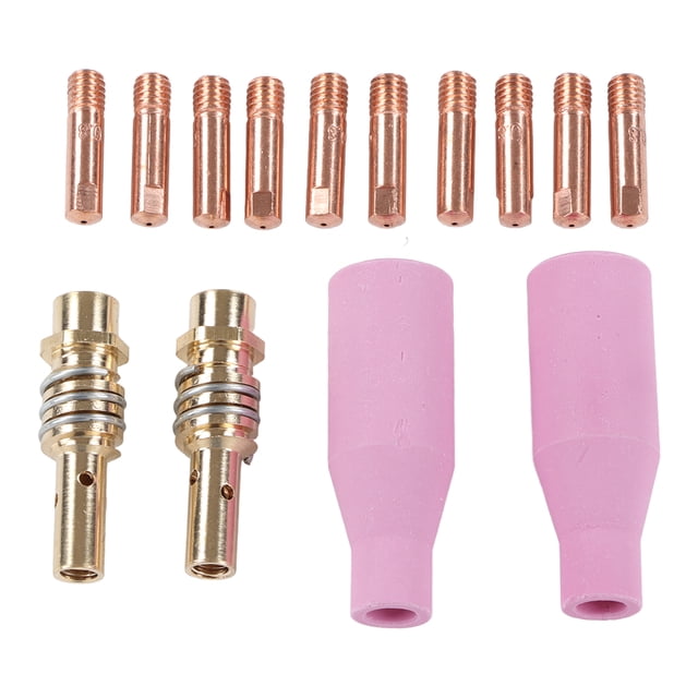 Plasma Gun Contact Tip MIG Welding Gun Accessories Kit Wear Resistance Copper 14Pcs For DIY ANGGREK Herramientas
