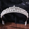 thumbnail image 5 of Wedding Crown Elegant Rhinestone - Bridal Party Crown Princess Tiara with Comb, 5 of 5