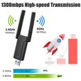 thumbnail image 4 of Tarjeta WiFi AC1300M USB 3.0 2.4+5.8G Tarjeta de red inalámbrica de doble banda para juegos de PC de escritorio, 4 of 7
