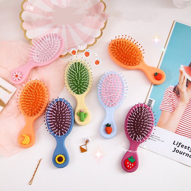 Baby Kids Boys Girls Cute Cartoon Air Cushion Hair Combs Hair Brush Child Portable Anti-static Comfortable Head Massager CombsRandom 1pcChina He Qiyong unisex