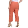 thumbnail image 4 of HDE Plus Size Pull On Capris for Women Dark Coral - 2X, 4 of 6