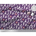 thumbnail image 2 of Soimoi Purple polyester Crepe Fabric Coral Ocean Decor Fabric Printed Yard 52 Inch Wide, 2 of 3