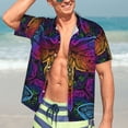 thumbnail image 5 of Lsque Indian Mandalas Dragonfly pattern Hawaiian Shirt for Men, Unisex Summer Beach Casual Short Sleeve Button Down Shirts-XX-Large, 5 of 9