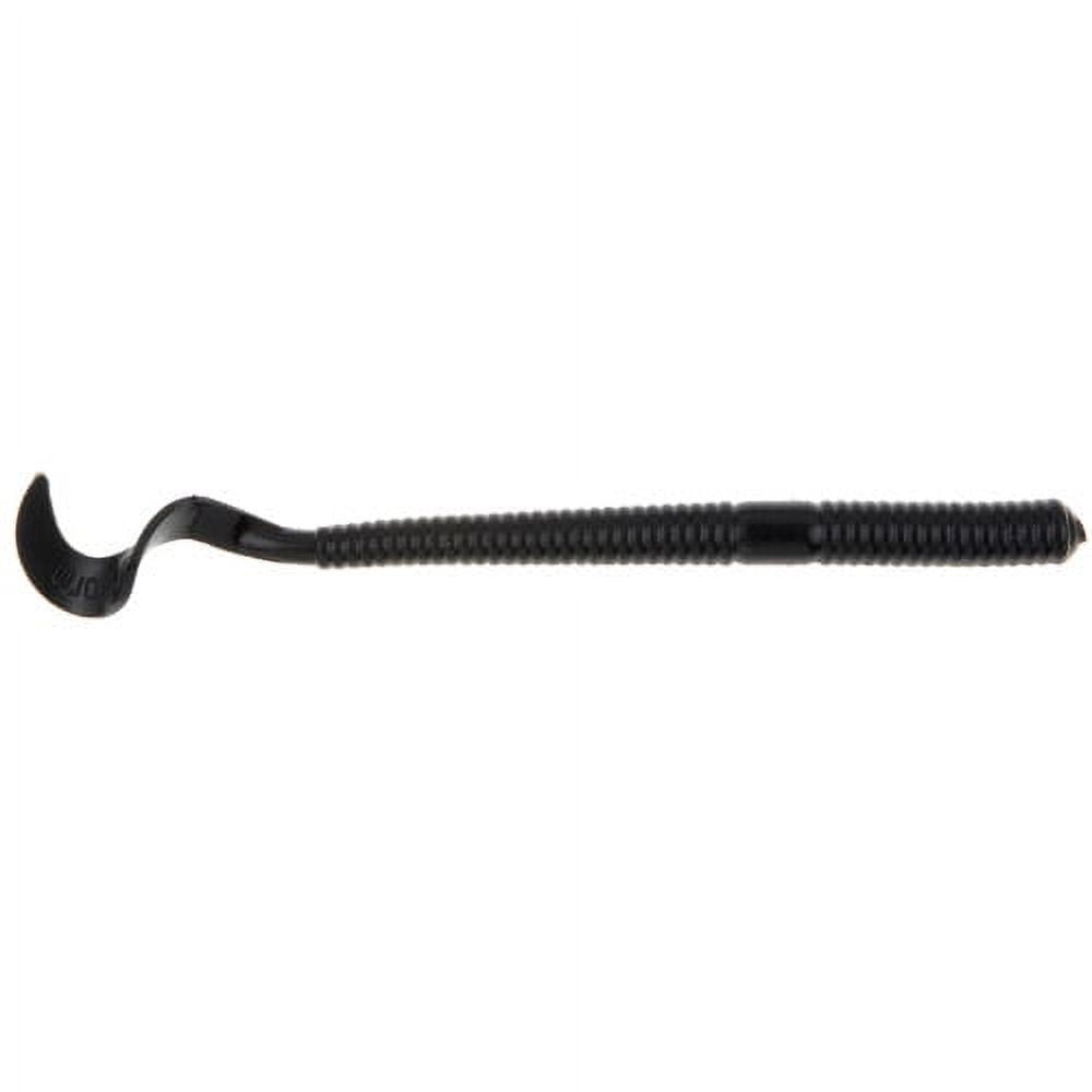 (2 pack) Berkley PowerBait® Power Worm Fishing Bait, Black, 4in