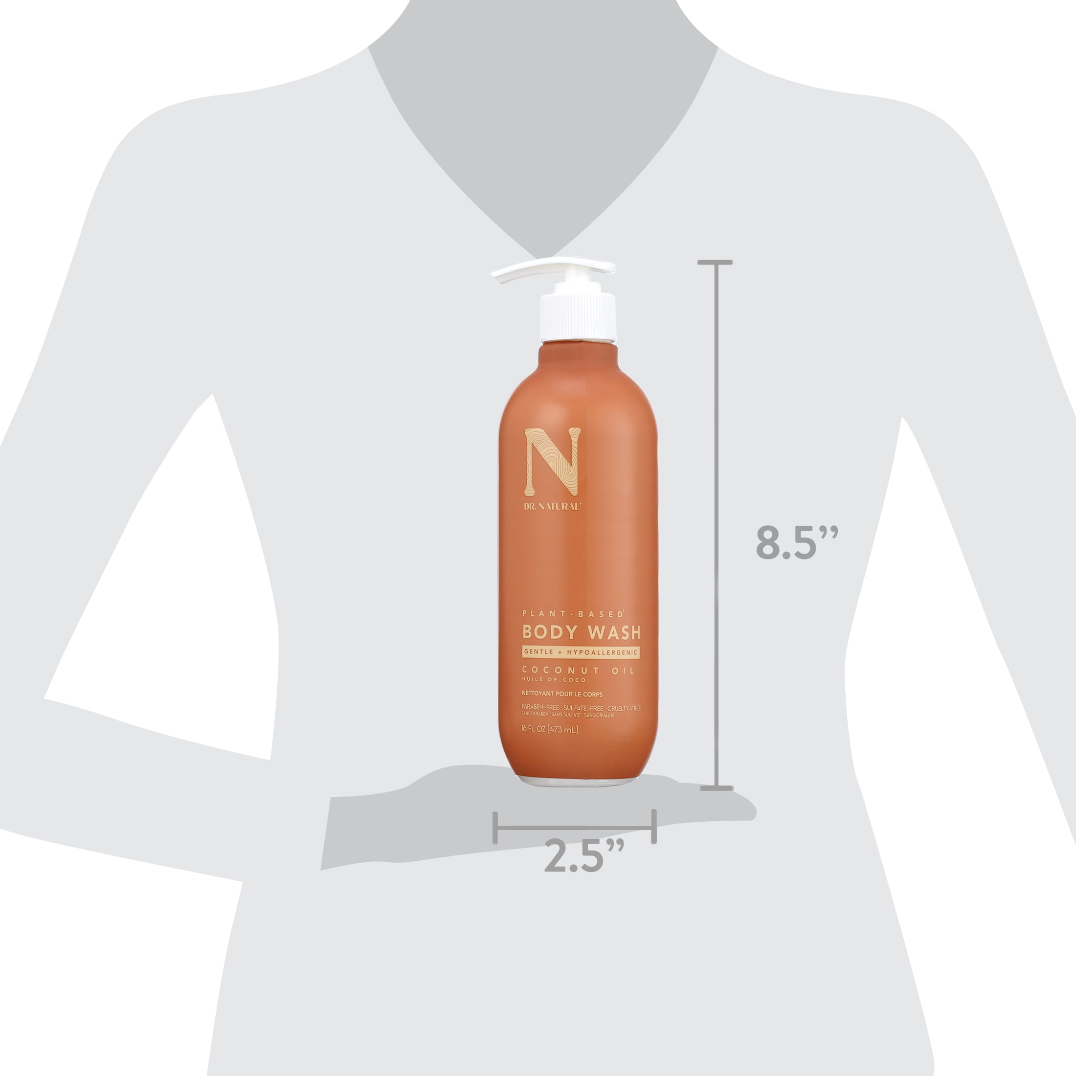 (2 pack) Dr. Natural Coconut Oil Body Wash