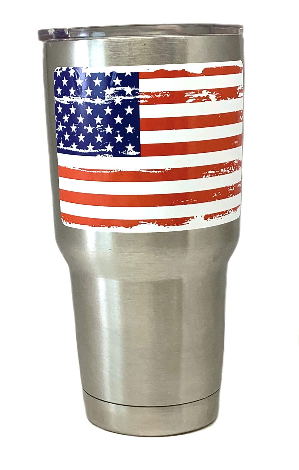 Sunburst Systems 6128 Distressed Patriotic Flag Weather Resistant Removable Decal Sticker, High Quality Outdoor Durable Vinyl, American Pride, United State, 3" H x 4.5" W, 4 pack