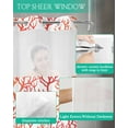 thumbnail image 4 of No Hook Shower Curtain with Snap-in Liner, Red Coral Coastal Waterproof Fabric Bathroom Curtains, Summer Beach Nautical Ocean Bath Curtains & Mesh Top Window 72"x84" Long, 4 of 6