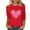 1 Red, variant on Inleife New Arrivals Women's Fashion Printed T-Shirt 3/4 Sleeves Blouse Round Neck Casual Tops