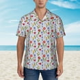 thumbnail image 4 of Haiem Tulips Flowers Printed Hawaiian Shirt for Men - Men’s Casual Beach Summer Shirts - Stretch Fabric with Modern Fit-Medium, 4 of 9