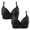 Black, variant on Wireless Bras for Women,Womens Bras,Breathable,Comfort Fit,Solid,Nylon,Brown,4XL(US:16)