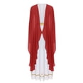 thumbnail image 4 of Alvivi Robe en Toga Grecque Ancienne pour Femmes Robe à Blocs de Couleur Longueur Genou Bourgogne G, 4 of 7