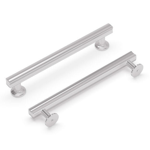 Hickory Hardware H077883CH 6.3125 in. Center to Center Woodward Collection Pull, Chrome Finish