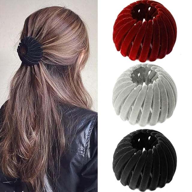 3 pinzas mágicas para el pelo XINYU con forma de nido de pájaro para cabello fino grueso y rizado