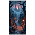 thumbnail image 1 of Gothic Design Halloween Banner Spooky Graveyard Full Moon Haunted Backdrop for Halloween Party Decoration Night Event, 1 of 5