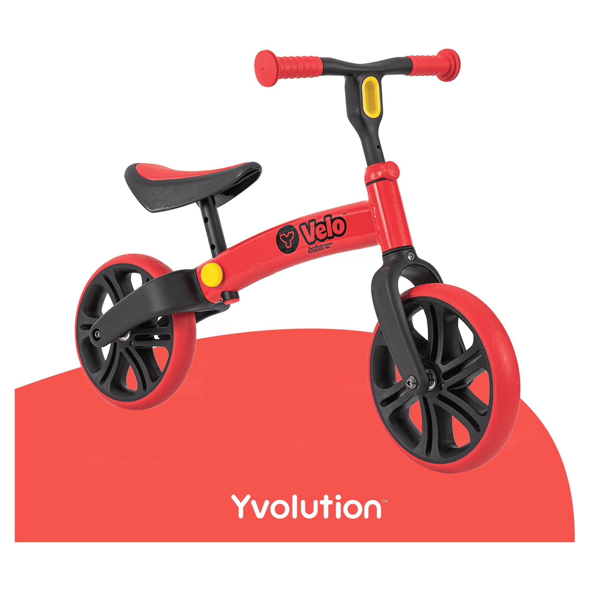 Balance Years Old Wheel and Girls, Boys Bike Velo 9\'\' (Red) 3 to Toddler Yvolution 18 Months