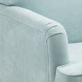 thumbnail image 4 of QZYeYun Modern Accent Chair with Retro Wooden Legs & Nailhead Trim Small Fabric Club Chair Comfy Upholstered Armchair Lounge Chair for Bedroom Living Room Single Sofa, Sage, 4 of 10