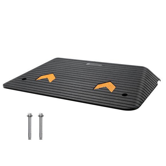 VEVOR Rampe de Seuil en Caoutchouc Améliorée, Rampe de Porte à Levée de 3,5 Pouces avec 1 Canal, Rampe pour Voiture en Caoutchouc Naturel avec Surface Texturée Antidérapante, Capacité de Charge de 33069 Lb Rampe de Gourmette pour Fauteuil Roulant et Trottinette