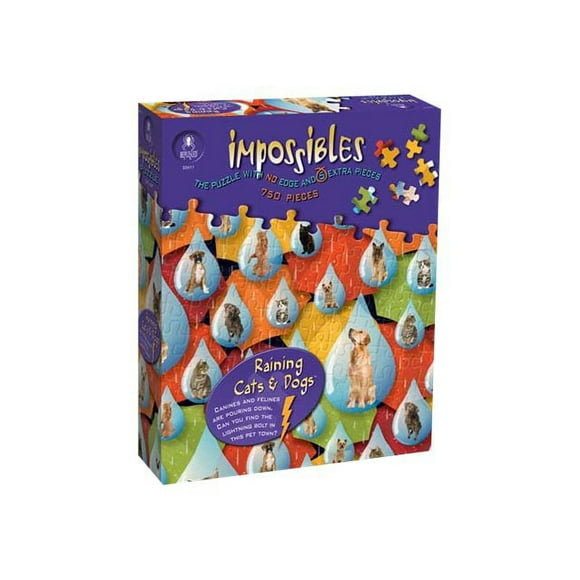 BePuzzled - Impossibles Puzzle - Raining Cats and Dogs - jigsaw puzzle - 750 pieces