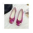 thumbnail image 5 of Bellella Women Flats Square Toe Flat Shoes Comfort Casual Shoe Faux Suede Pumps Party Formal Purple 9, 5 of 6