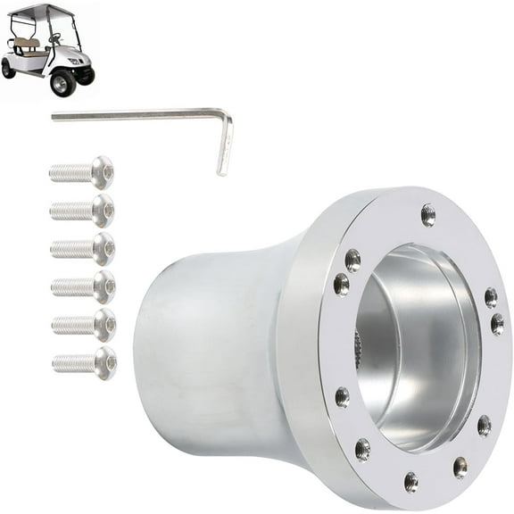 SEBLAFF Golf Cart Steering Wheel Adapter Silver Replacement for RXV/TXT