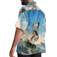 thumbnail image 3 of Surfing in Summer Men's Short Sleeve Poplin Beach Shirts, Casual Printed Button Down Summer Hawaiian Shirt - Unisex, 3 of 6