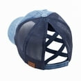thumbnail image 2 of CC Multi Level Criss-Cross Elastic Back Women's Ponytail Dad Cap Hat, 2 of 7