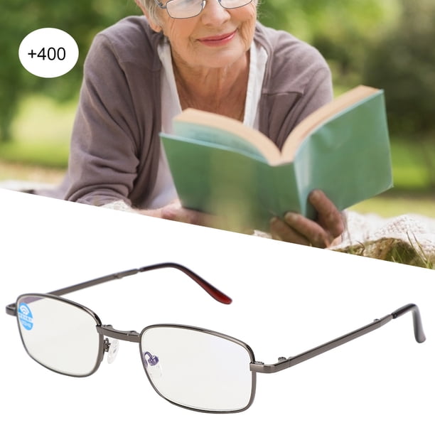Gafas De Lectura Para Presbicia, Bloqueo De Luz Azul, Antifatiga, Gafas Presbicia Plegables, Gafas Para Hombres Y Mujeres+400 Marco Negro