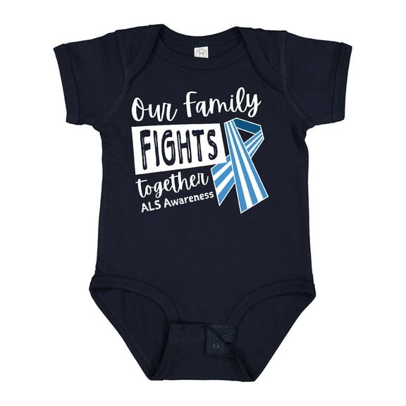 Inktastic Our Family Fights Together ALS Awareness Boys or Girls Baby Bodysuit