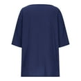 thumbnail image 5 of Vestidos Casuales Para Mujer, Blusas De Mujer De Moda Blusa de verano para mujer, con cuello en V, manga corta, holgada, con botones y lino, 5 of 5